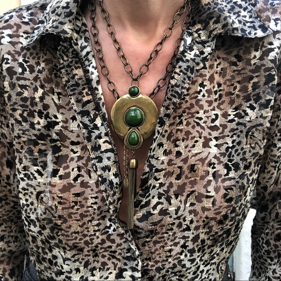 Vintage semi sheer leopard blouse - Picture 4 of 8